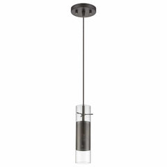 Glass and Bronze Mesh Shade Hanging Light - Homeroots