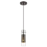 Glass and Bronze Mesh Shade Hanging Light - Homeroots - Flyclothing LLC