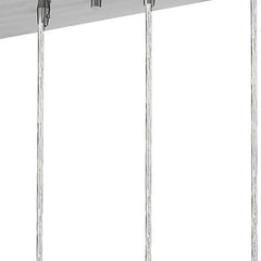 Scope 4-Light Brushed Nickel Pendant Double Glass and Mesh Shades - Homeroots