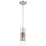 Glass and Silver Mesh Shade Hanging Light - Homeroots - Flyclothing LLC