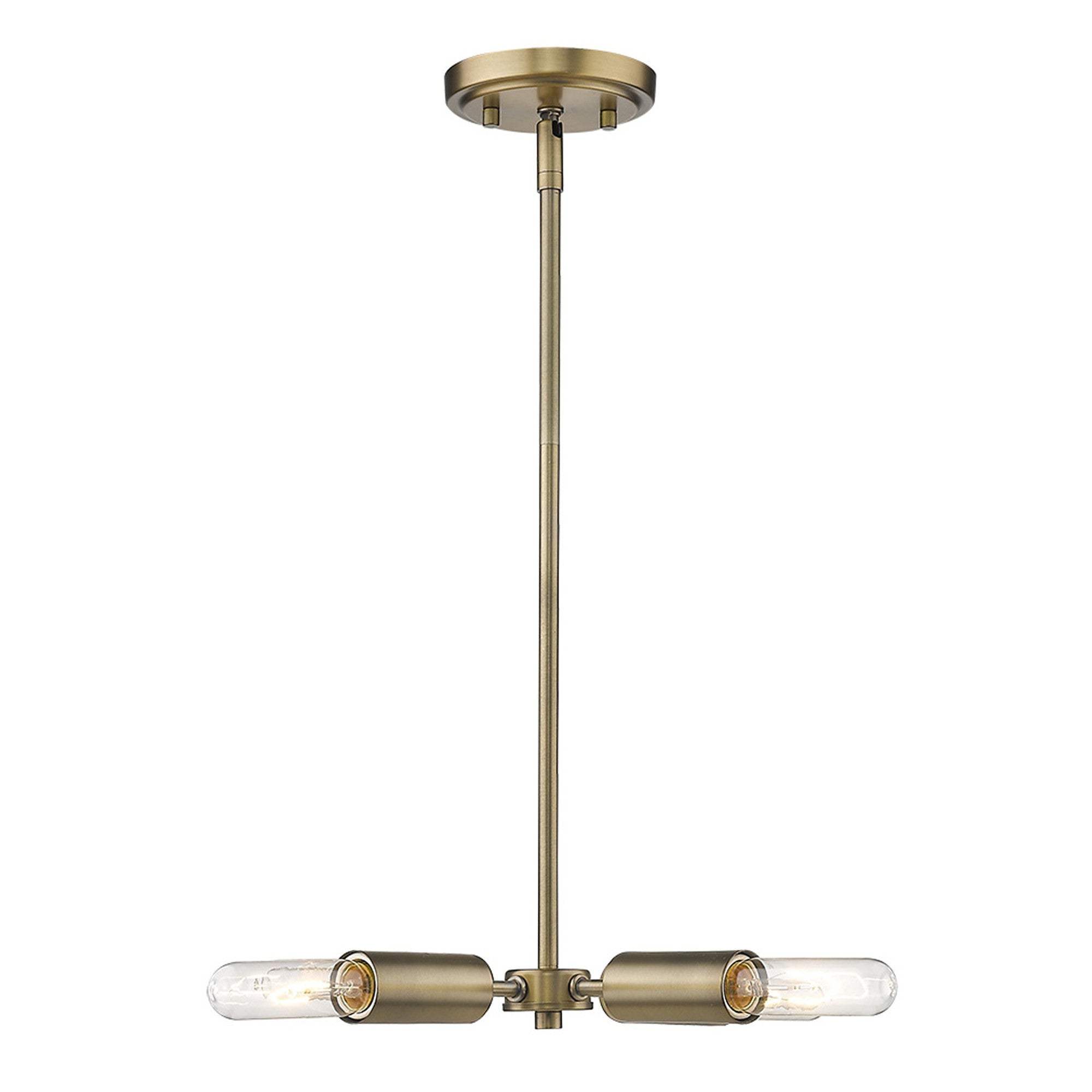 Gold Four Light Metal Dimmable Chandelier - Homeroots - Flyclothing LLC