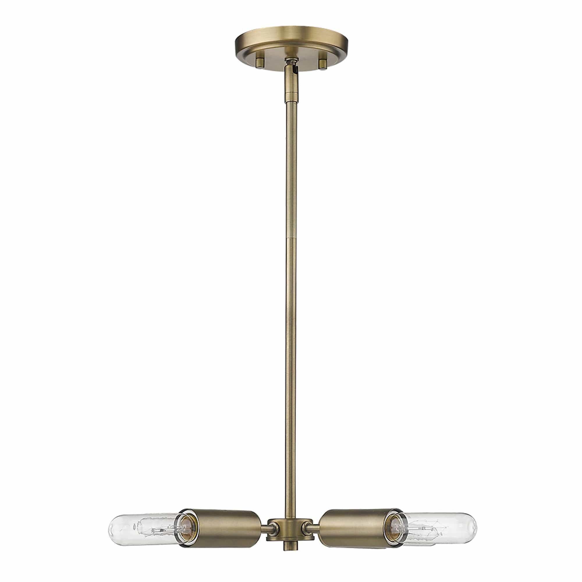Gold Four Light Metal Dimmable Chandelier - Homeroots