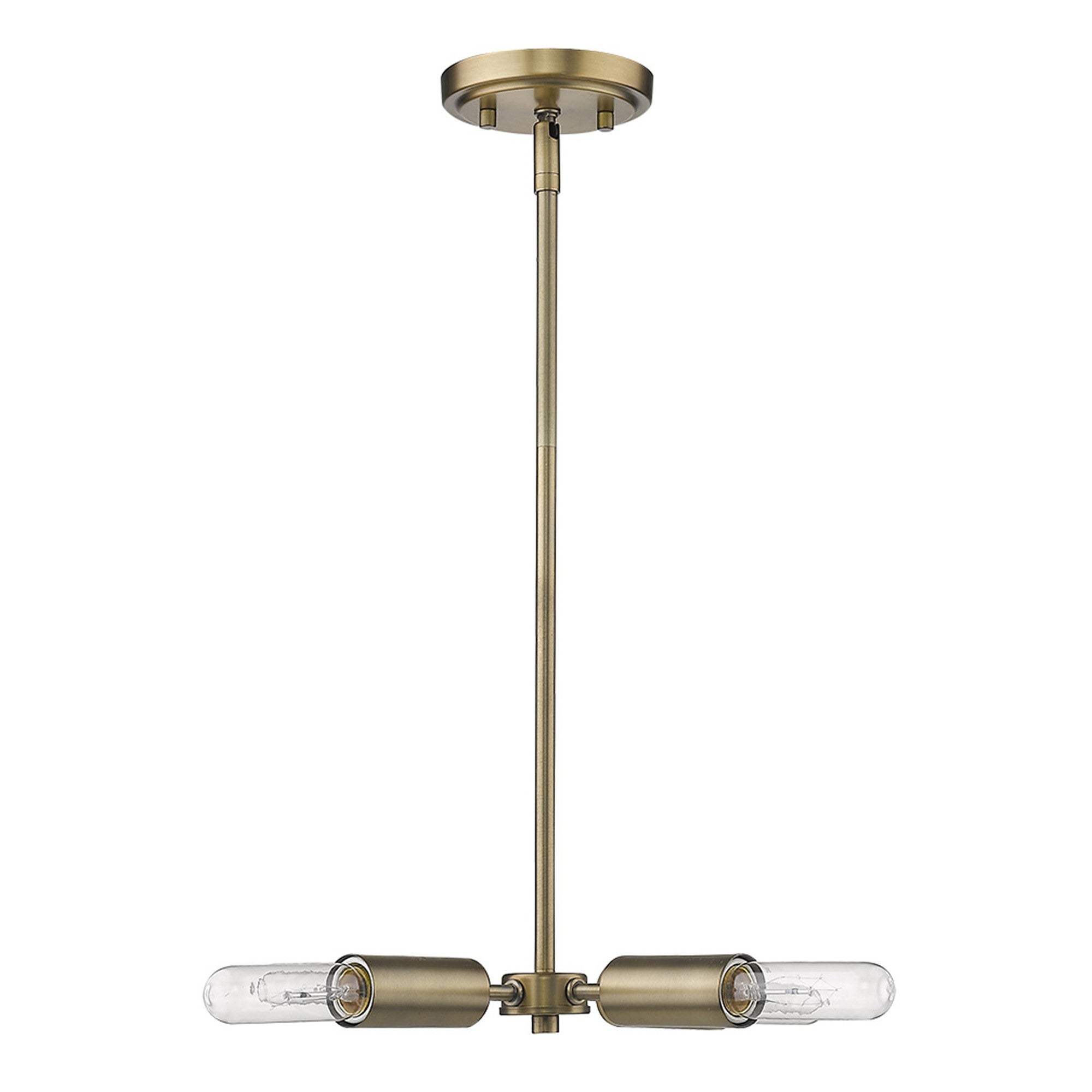 Gold Four Light Metal Dimmable Chandelier - Homeroots - Flyclothing LLC