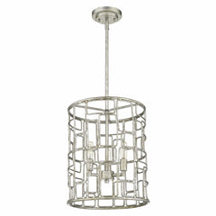 Amoret 3-Light Antique Silver Convertible Pendant - Homeroots