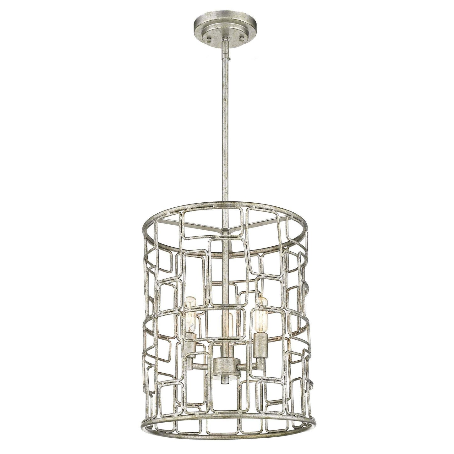Amoret 3-Light Antique Silver Convertible Pendant - Homeroots - Flyclothing LLC