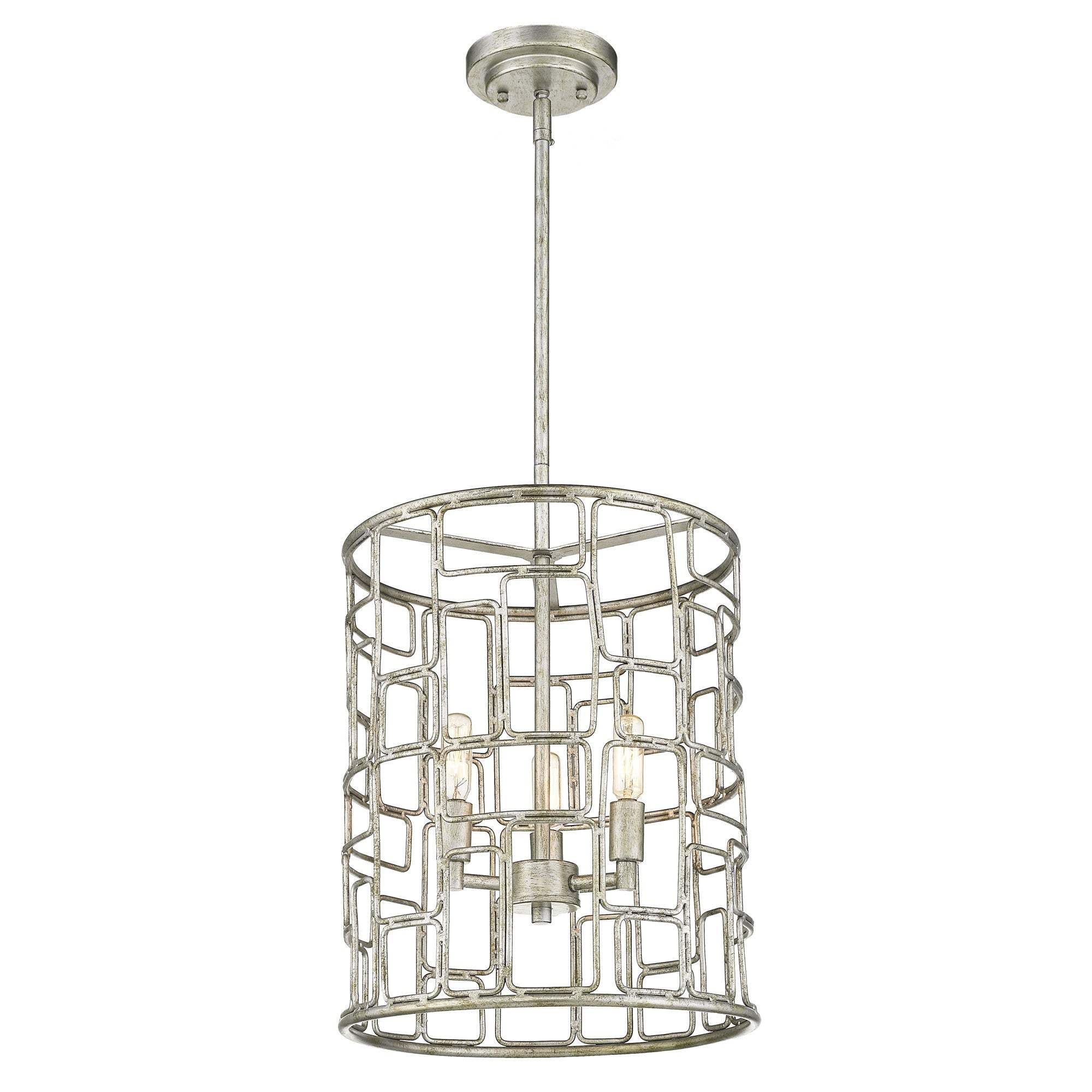 Amoret 3-Light Antique Silver Convertible Pendant - Homeroots - Flyclothing LLC