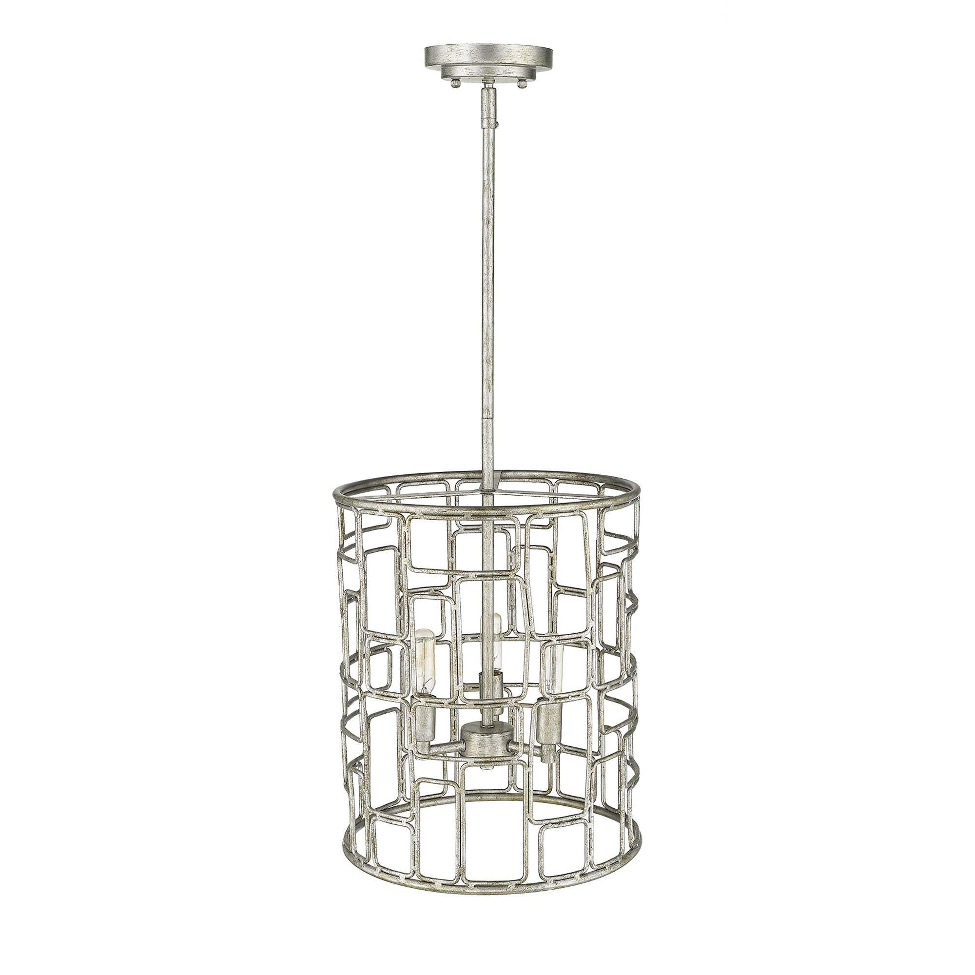 Amoret 3-Light Antique Silver Convertible Pendant - Homeroots - Flyclothing LLC