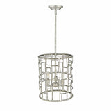 Amoret 3-Light Antique Silver Convertible Pendant - Homeroots