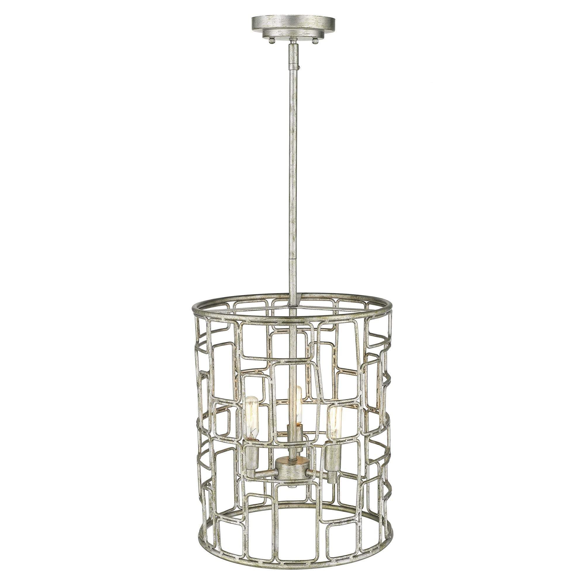 Amoret 3-Light Antique Silver Convertible Pendant - Homeroots - Flyclothing LLC