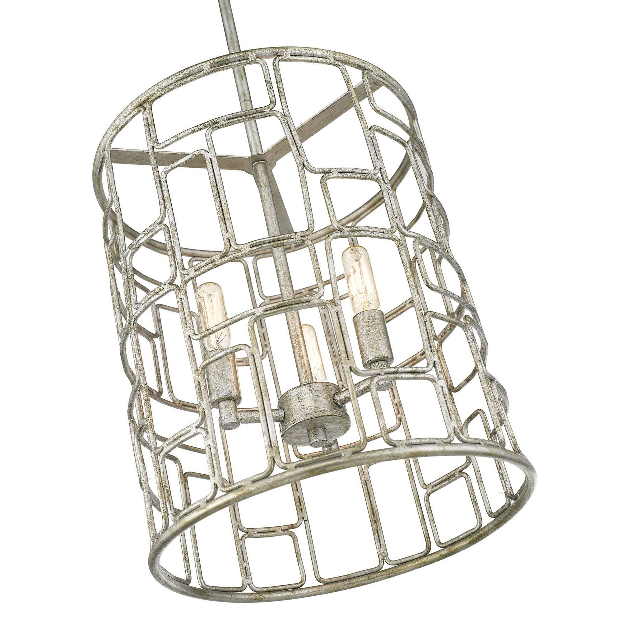 Amoret 3-Light Antique Silver Convertible Pendant - Homeroots - Flyclothing LLC