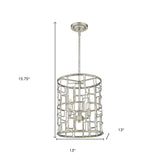 Amoret 3-Light Antique Silver Convertible Pendant - Homeroots - Flyclothing LLC