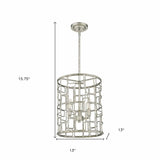 Amoret 3-Light Antique Silver Convertible Pendant - Homeroots - Flyclothing LLC