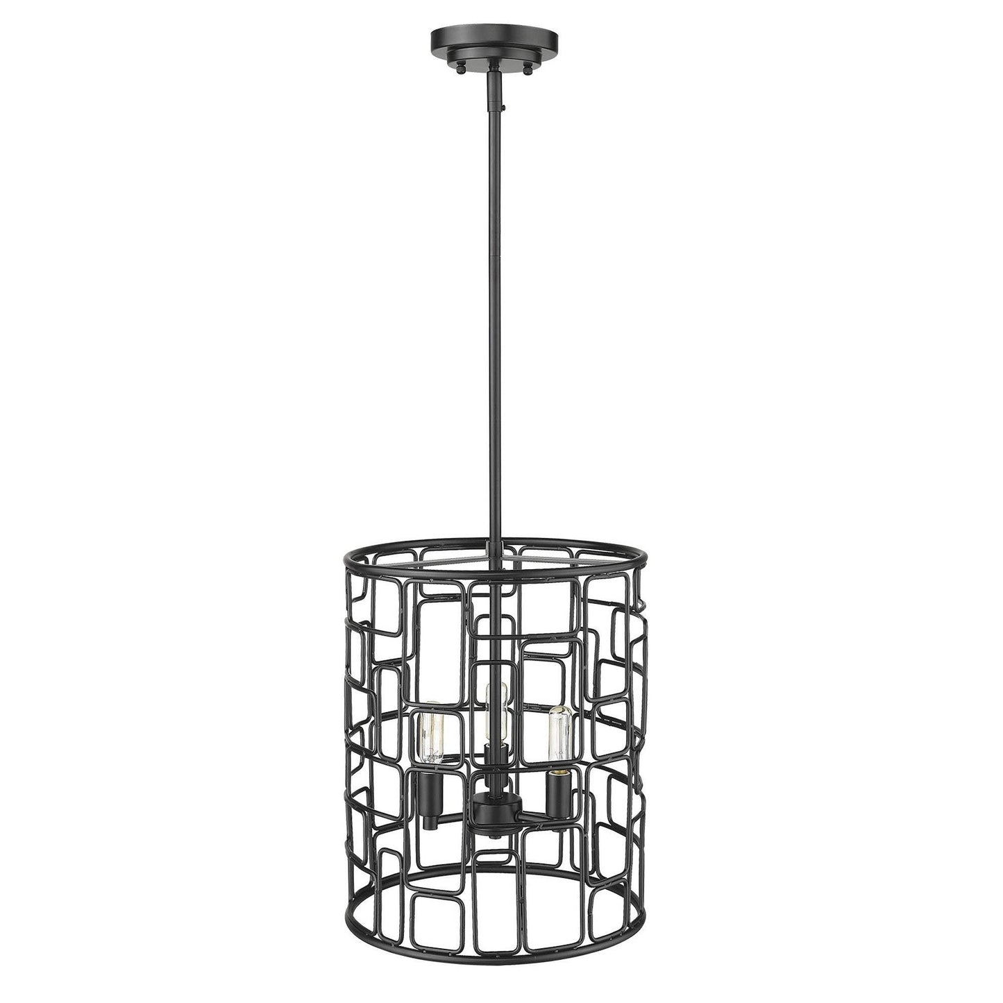 Amoret 3-Light Matte Black Convertible Pendant - Homeroots - Flyclothing LLC
