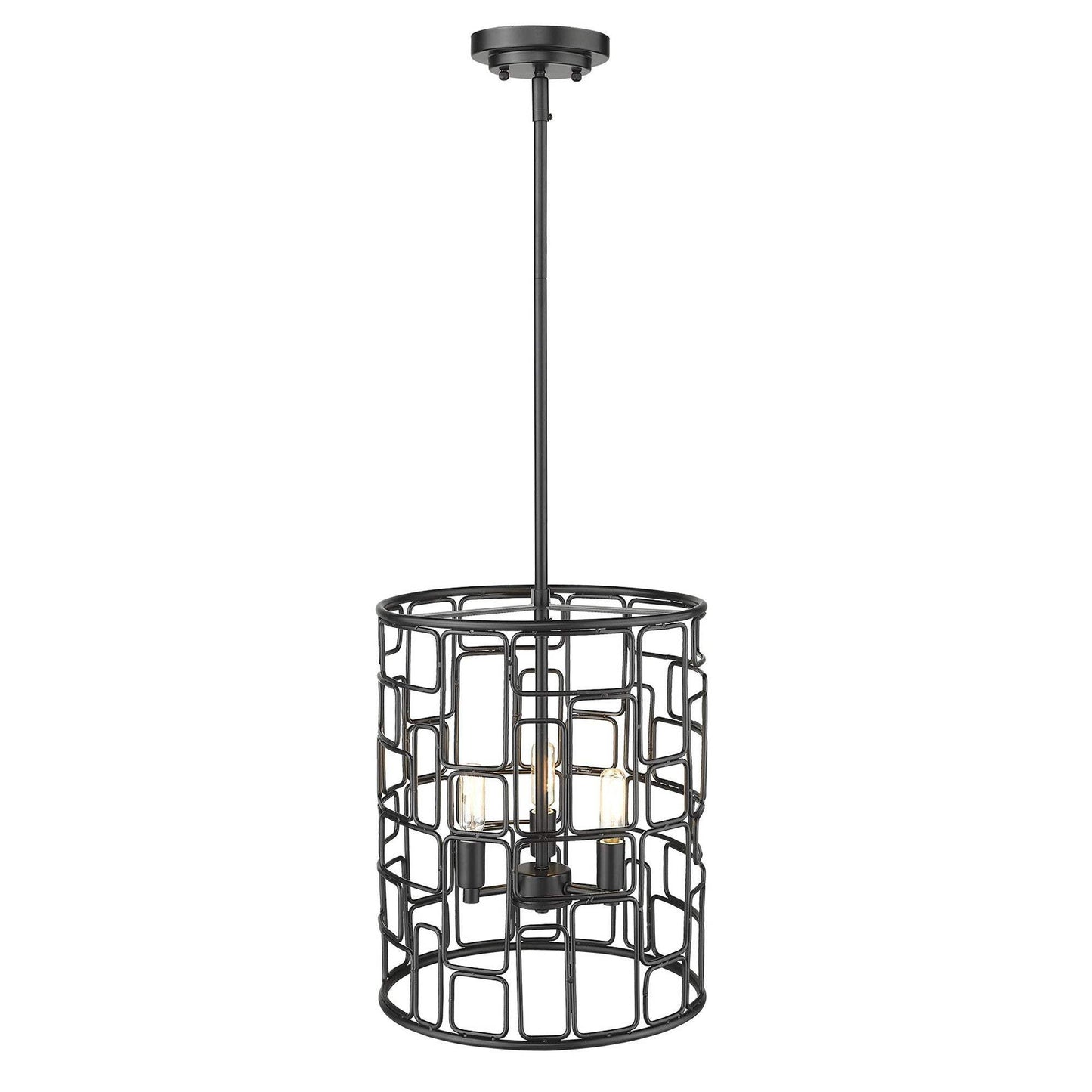 Amoret 3-Light Matte Black Convertible Pendant - Homeroots - Flyclothing LLC