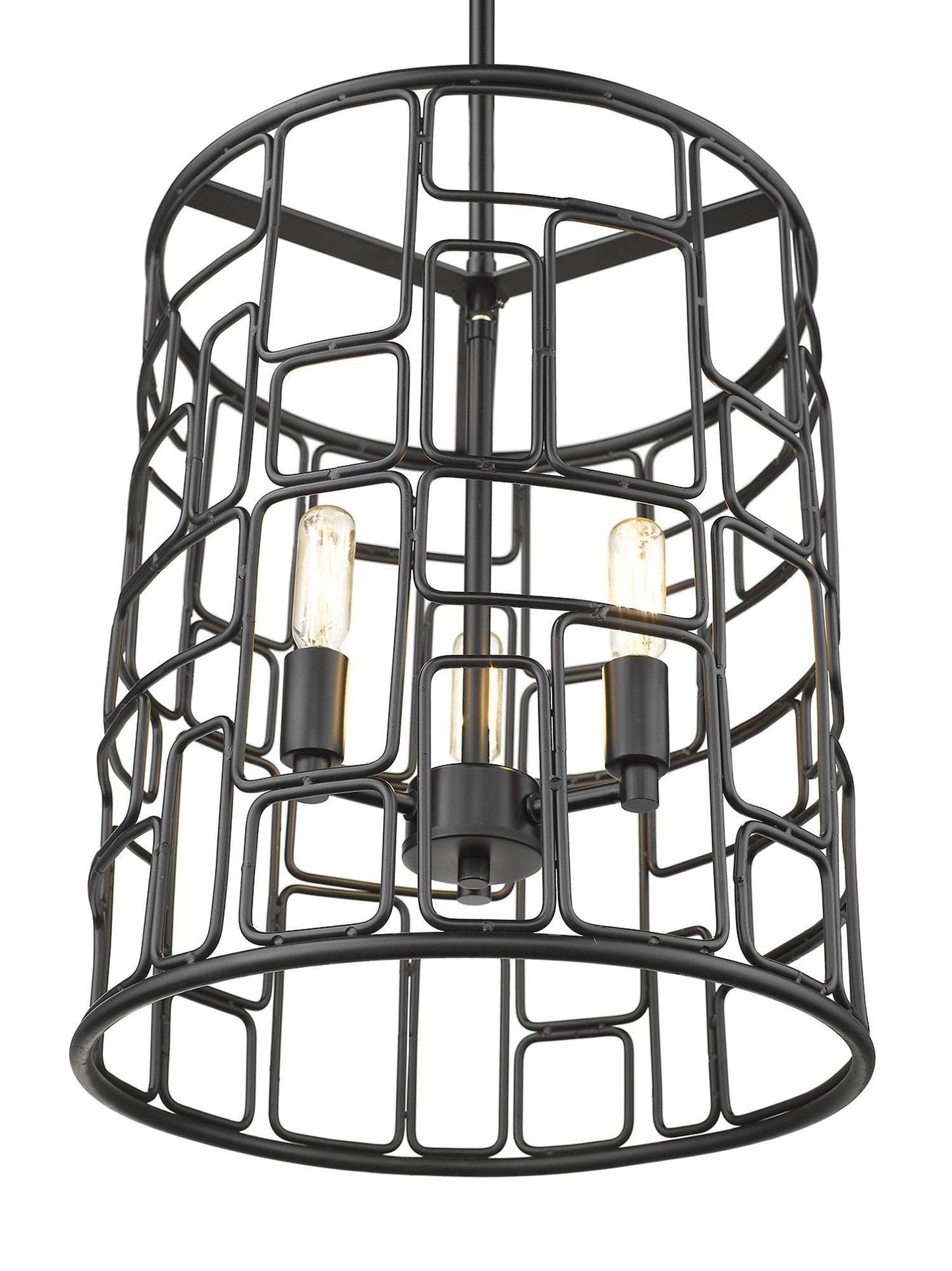 Amoret 3-Light Matte Black Convertible Pendant - Homeroots - Flyclothing LLC