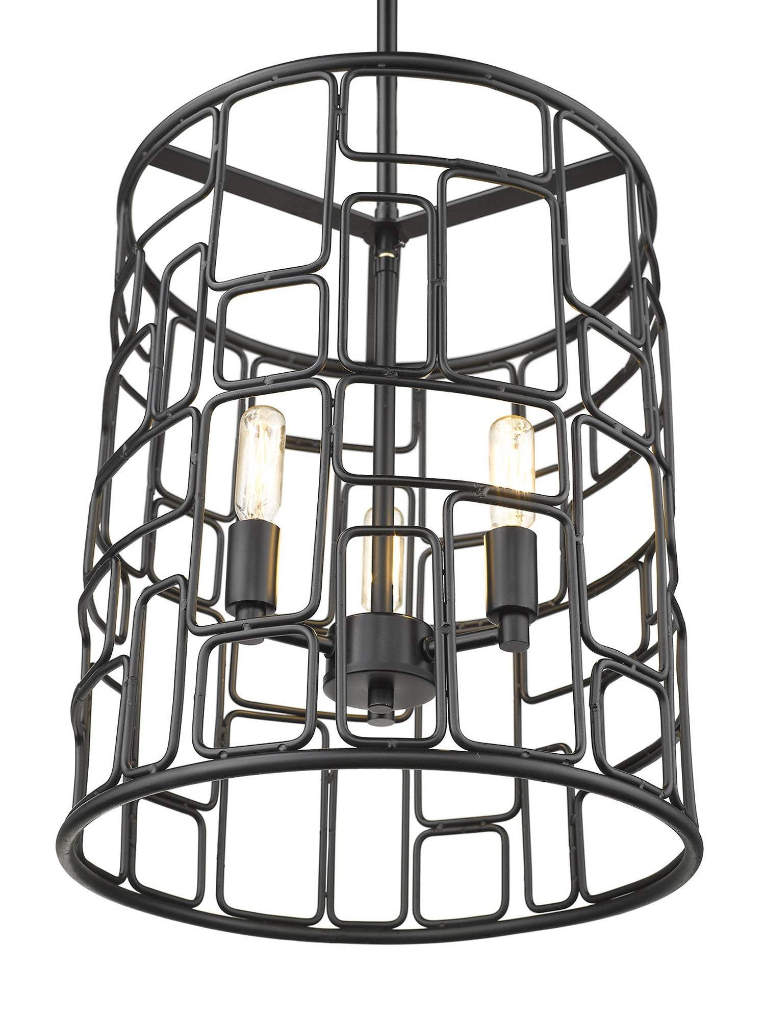 Amoret 3-Light Matte Black Convertible Pendant - Homeroots - Flyclothing LLC