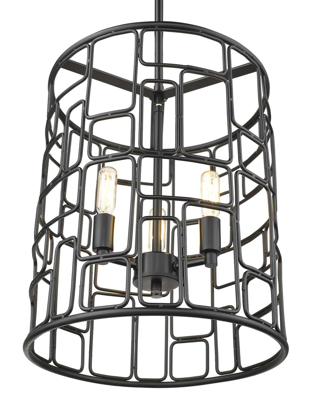 Amoret 3-Light Matte Black Convertible Pendant - Homeroots - Flyclothing LLC