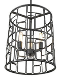 Amoret 3-Light Matte Black Convertible Pendant - Homeroots - Flyclothing LLC