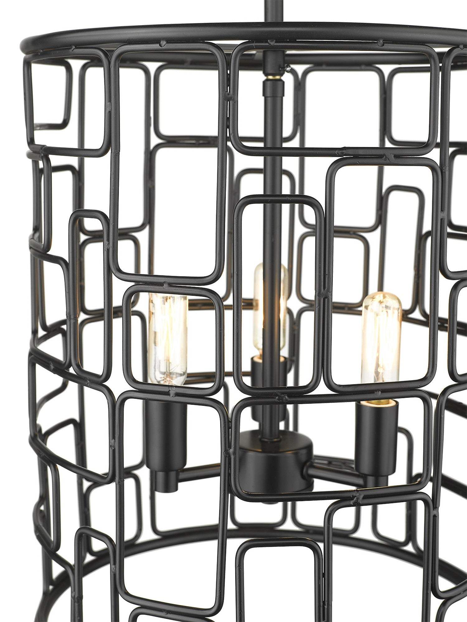 Amoret 3-Light Matte Black Convertible Pendant - Homeroots - Flyclothing LLC