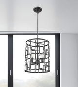 Amoret 3-Light Matte Black Convertible Pendant - Homeroots - Flyclothing LLC