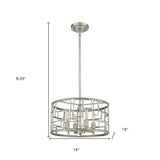 Amoret 4-Light Antique Silver Convertible Pendant - Homeroots - Flyclothing LLC