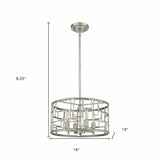 Amoret 4-Light Antique Silver Convertible Pendant - Homeroots - Flyclothing LLC