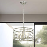 Amoret 4-Light Antique Silver Convertible Pendant - Homeroots - Flyclothing LLC