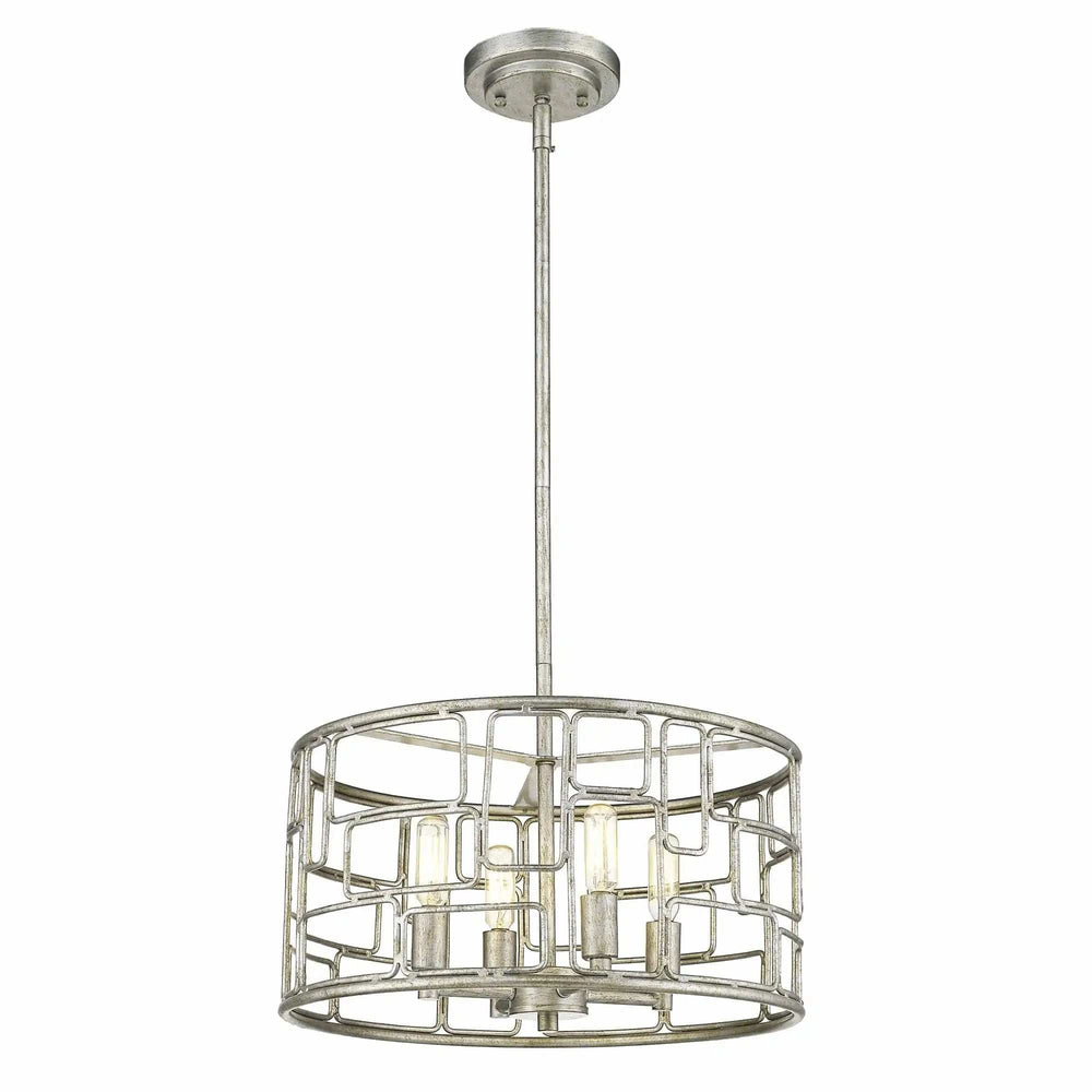 Amoret 4-Light Antique Silver Convertible Pendant - Homeroots - Flyclothing LLC