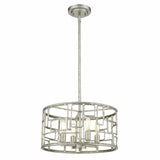 Amoret 4-Light Antique Silver Convertible Pendant - Homeroots