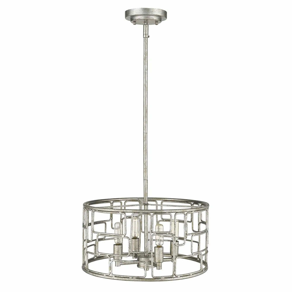 Amoret 4-Light Antique Silver Convertible Pendant - Homeroots - Flyclothing LLC