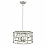Amoret 4-Light Antique Silver Convertible Pendant - Homeroots
