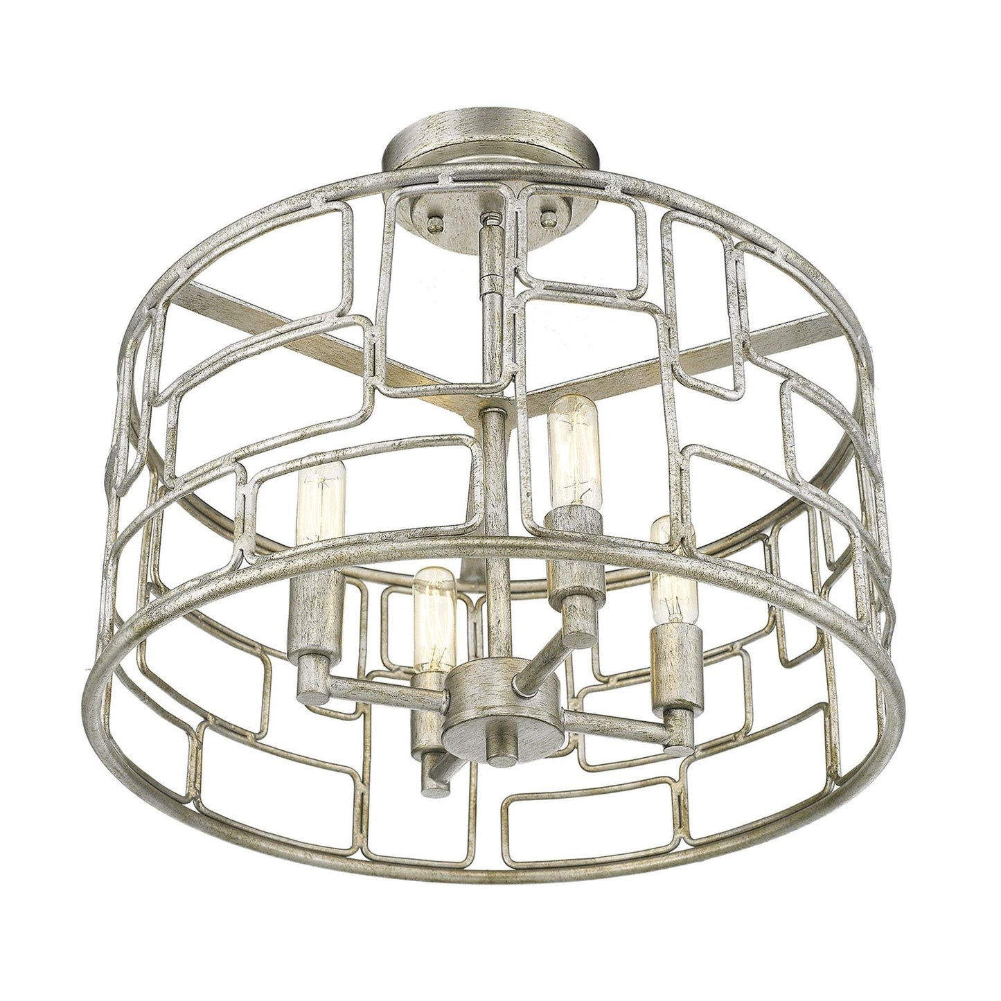 Amoret 4-Light Antique Silver Convertible Pendant - Homeroots - Flyclothing LLC