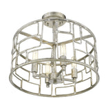 Amoret 4-Light Antique Silver Convertible Pendant - Homeroots - Flyclothing LLC
