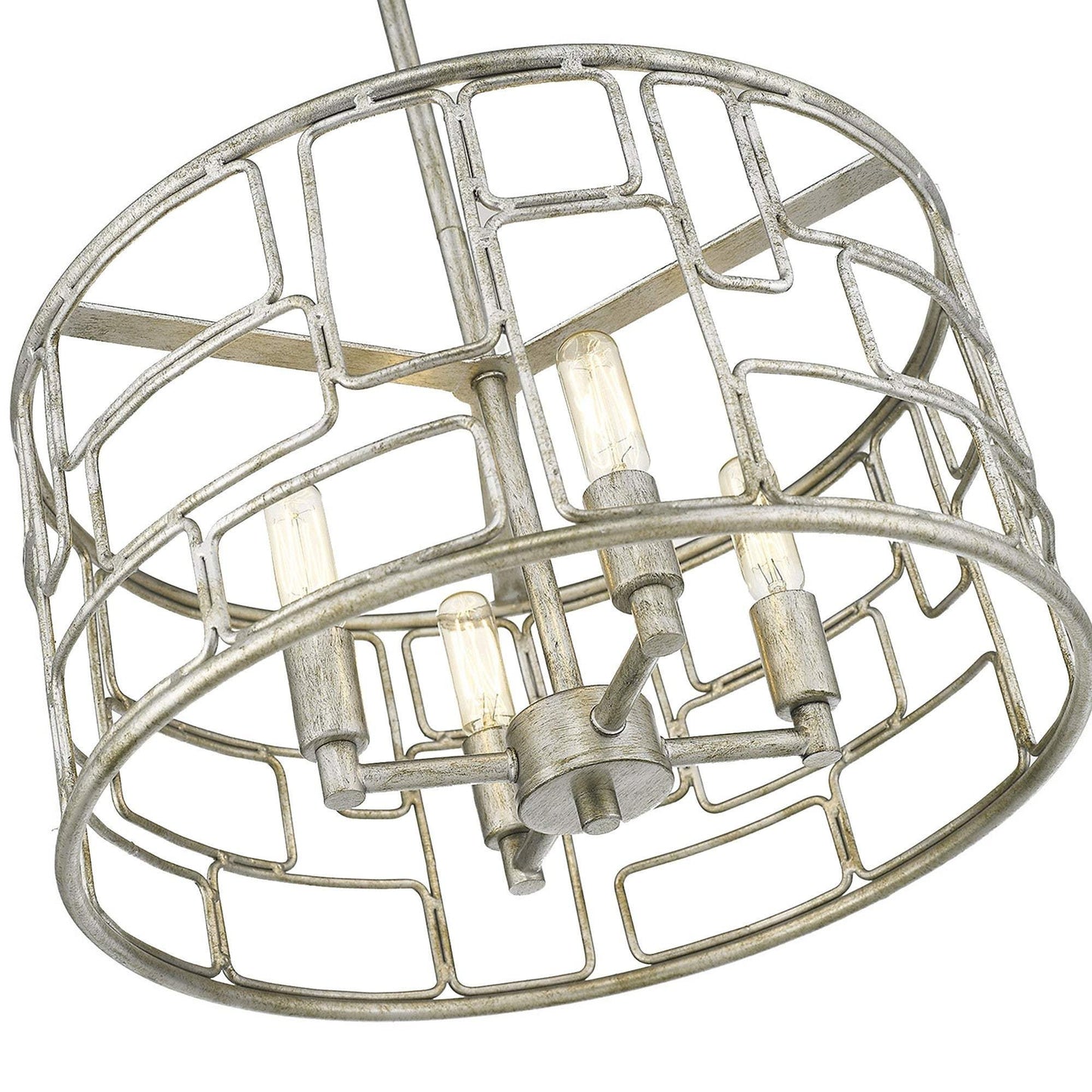 Amoret 4-Light Antique Silver Convertible Pendant - Homeroots - Flyclothing LLC