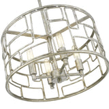Amoret 4-Light Antique Silver Convertible Pendant - Homeroots - Flyclothing LLC