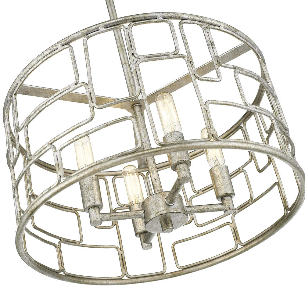 Amoret 4-Light Antique Silver Convertible Pendant - Homeroots - Flyclothing LLC