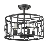 Amoret 4-Light Matte Black Convertible Pendant - Homeroots - Flyclothing LLC