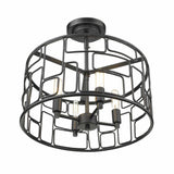 Amoret 4-Light Matte Black Convertible Pendant - Homeroots - Flyclothing LLC
