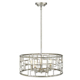 Amoret 5-Light Antique Silver Convertible Pendant - Homeroots - Flyclothing LLC