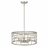Amoret 5-Light Antique Silver Convertible Pendant - Homeroots