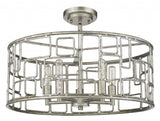 Amoret 5-Light Antique Silver Convertible Pendant - Homeroots - Flyclothing LLC