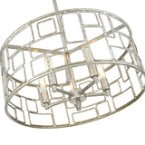 Amoret 5-Light Antique Silver Convertible Pendant - Homeroots - Flyclothing LLC