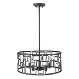 Amoret 5-Light Matte Black Convertible Pendant - Homeroots - Flyclothing LLC