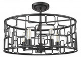 Amoret 5-Light Matte Black Convertible Pendant - Homeroots - Flyclothing LLC
