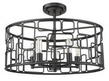 Amoret 5-Light Matte Black Convertible Pendant - Homeroots - Flyclothing LLC