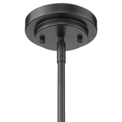 Amoret 5-Light Matte Black Convertible Pendant - Homeroots