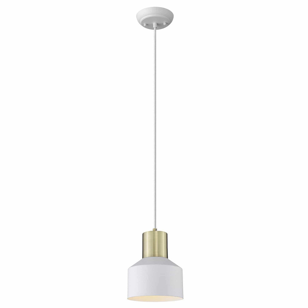 White and Gold Pendant Hanging Light - Homeroots - Flyclothing LLC