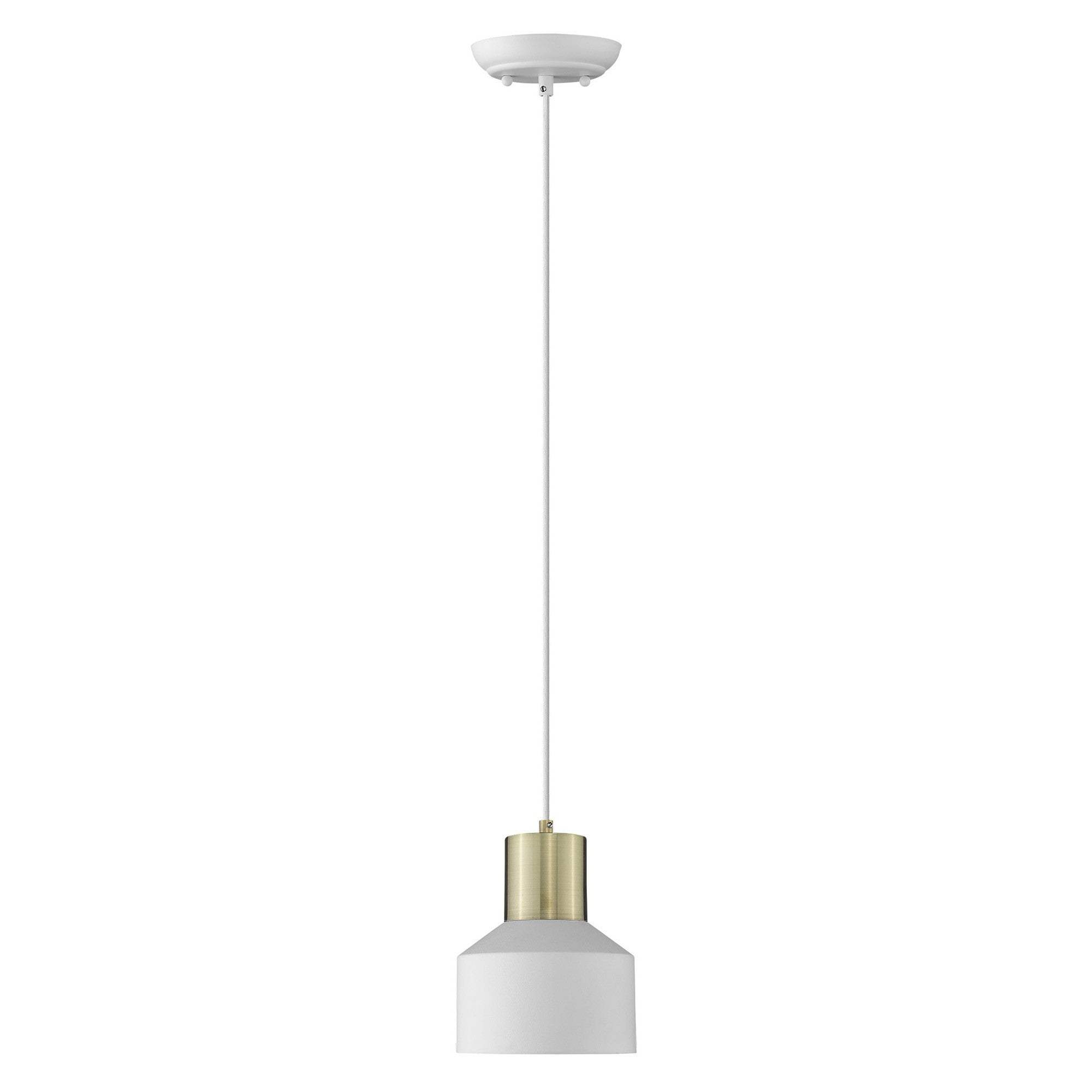 White and Gold Pendant Hanging Light - Homeroots - Flyclothing LLC