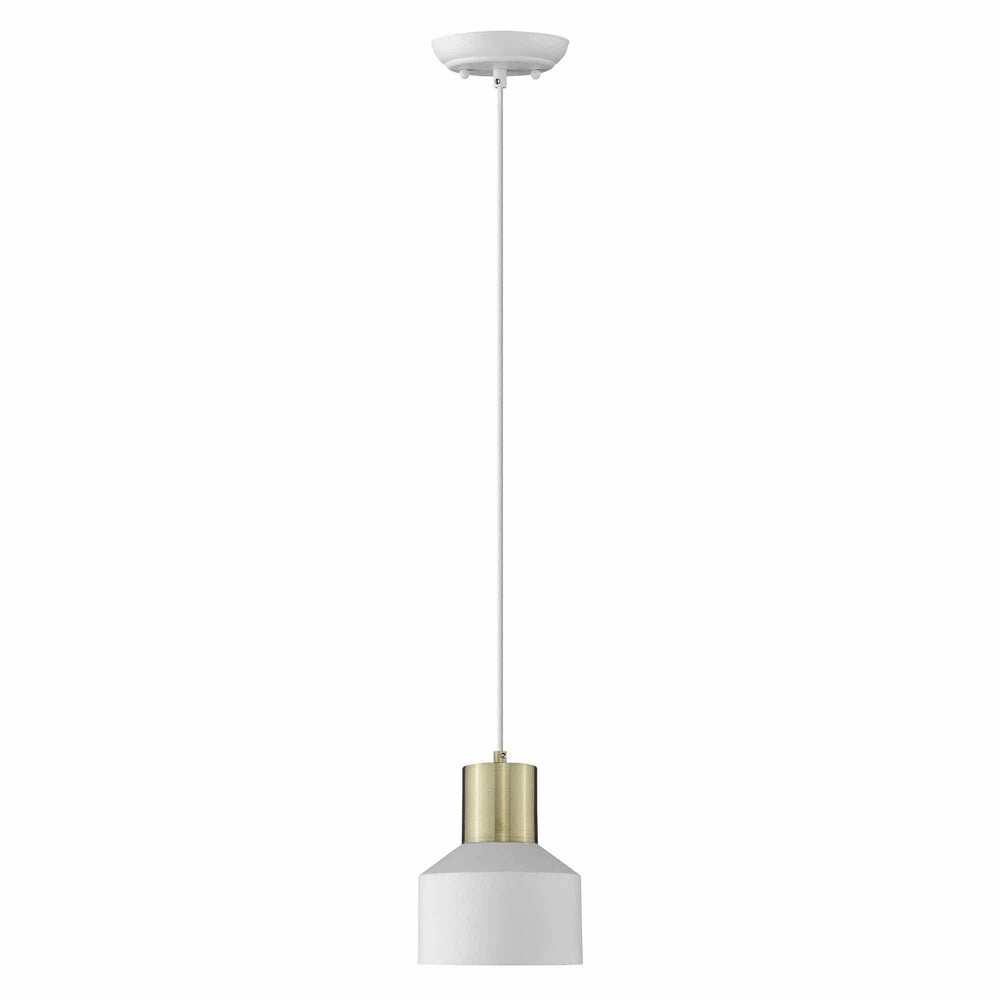 White and Gold Pendant Hanging Light - Homeroots - Flyclothing LLC