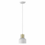 White and Gold Pendant Hanging Light - Homeroots